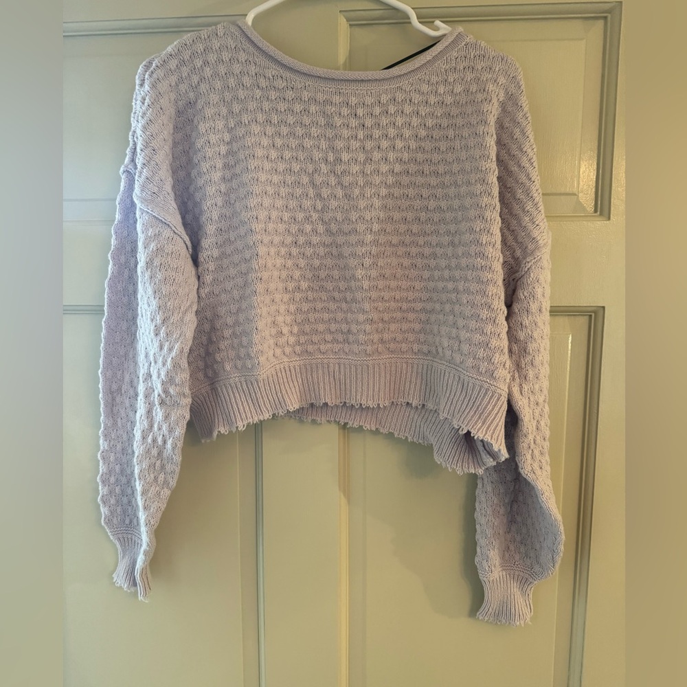 Light purple cropped sweater